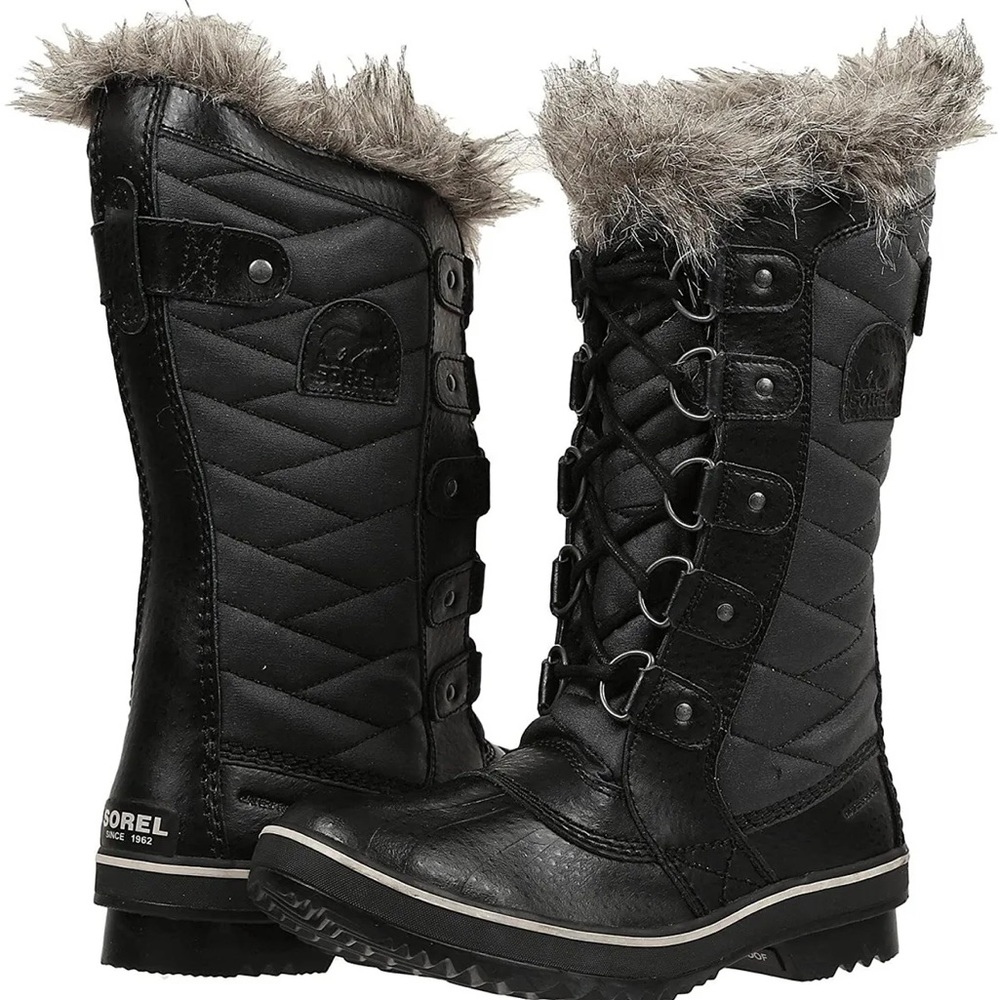 Black Sorel Tofino ll Waterproof Snow Boots Size 7 NWT